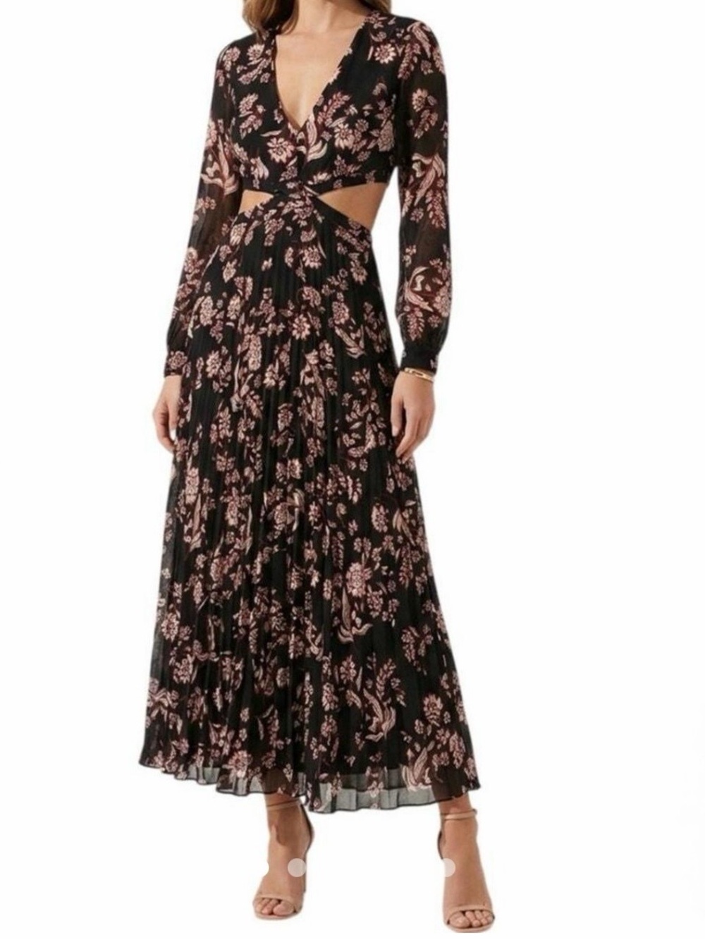 Bardot Cut out Maxi Dress - Size 8/M